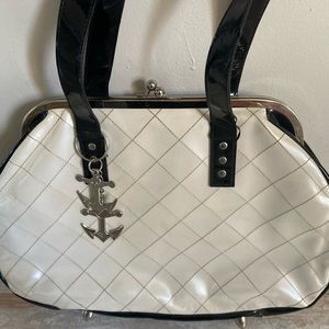 Lux de Ville pearlescent bag , rockabilly, pinup perfection
